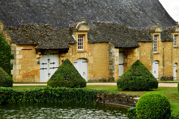 Fototapeta na wymiar Salignac Eyvigues; France - october 7 2023 : the Eyrignac manor gardens