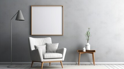 Redefine your space with a modern touch - a 3D ed photo frame and mockup adorning a stylish gray wall.