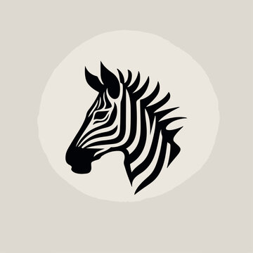 Zebra in cartoon, doodle style. Isolated 2d vector illustration in logo, icon style, Eps 10. AI Generative