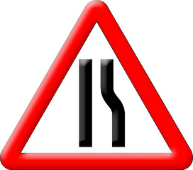 Warning traffic signs triangle vector pictograms