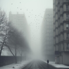 fog on the street
