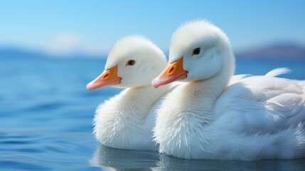 Obraz premium Geese, HD, Background Wallpaper, Desktop Wallpaper 