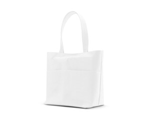 Blank white reusable canvas tote bag for branding mockup and use for save the planet from global warming - 686069274
