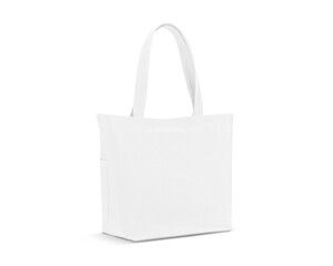 Blank white reusable canvas tote bag for branding mockup and use for save the planet from global warming