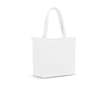 Blank white reusable canvas tote bag for branding mockup and use for save the planet from global warming