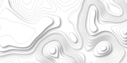 Abstract wave pattern with lines. Abstract Vector geographic contour map and topographic contours map background. Abstract white pattern topography vector background. Topographic line map background. © armans
