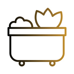 Bath Sauna Tub Gradient Outline Icon