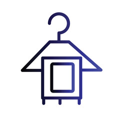 Hanging Room Towel Gradient Outline Icon