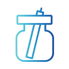 Home Oil Bottle Gradient Outline Icon