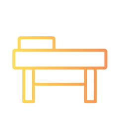 Rest Spa Bed Gradient Outline Icon