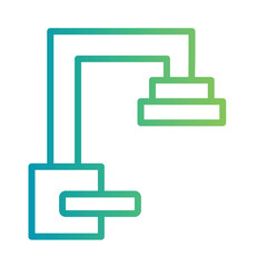 Shower Wash Water Gradient Outline Icon