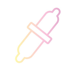 Medicine Test Dropper Gradient Outline Icon