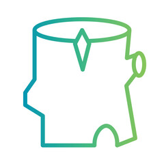 Wood Log Nature Gradient Outline Icon