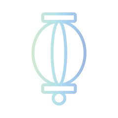 Decoration Japanese Lantern Gradient Outline Icon