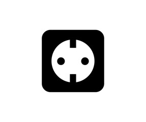 Electricity socket power plug icon. Power electric socket vector design and illustration.

