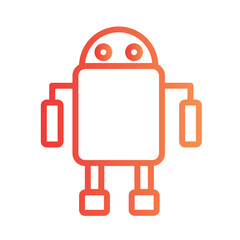 Automate Bot Toys Gradient Outline Icon