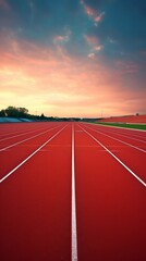 Pristine Running Track. Smooth Surface Ready for Runners