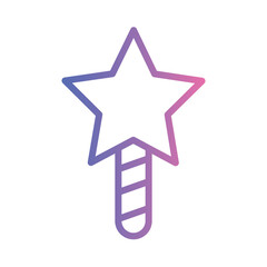 Kid Star Toy Gradient Outline Icon