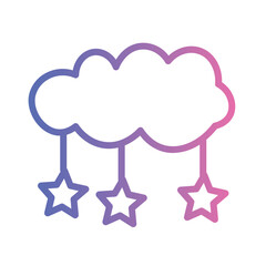 Play Sheep Toys Gradient Outline Icon