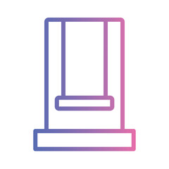 Park Slide Toys Gradient Outline Icon