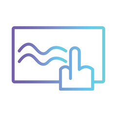 Obraz premium Play Touch Toy Gradient Outline Icon