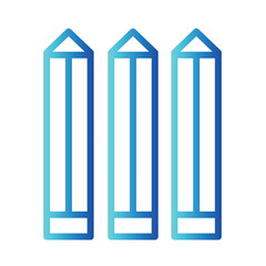 Kids Pencils Play Gradient Outline Icon