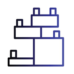 Kids Toys Children Gradient Outline Icon