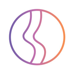 Marbles Sport Toy Gradient Outline Icon