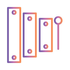 Music Sound Toys Gradient Outline Icon