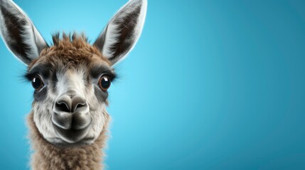 Obraz premium Dark Brown Domestic Llama Walking Freely, HD, Background Wallpaper, Desktop Wallpaper 