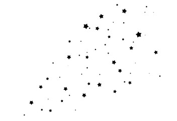 Shooting Star Black.
Shooting star with an elegant star trail on a white background. Festive star sprinkles, powder. Vector png.