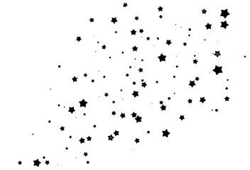 Shooting Star Black.
Shooting star with an elegant star trail on a white background. Festive star sprinkles, powder. Vector png.