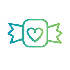 Candy Dessert Kids Gradient Outline Icon