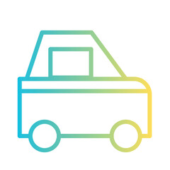 Car Child Kid Gradient Outline Icon