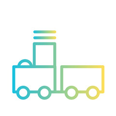 Game Toys Train Gradient Outline Icon