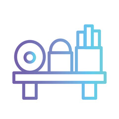 Sushi Food Roll Gradient Outline Icon