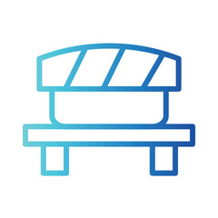Sushi Food Roll Gradient Outline Icon