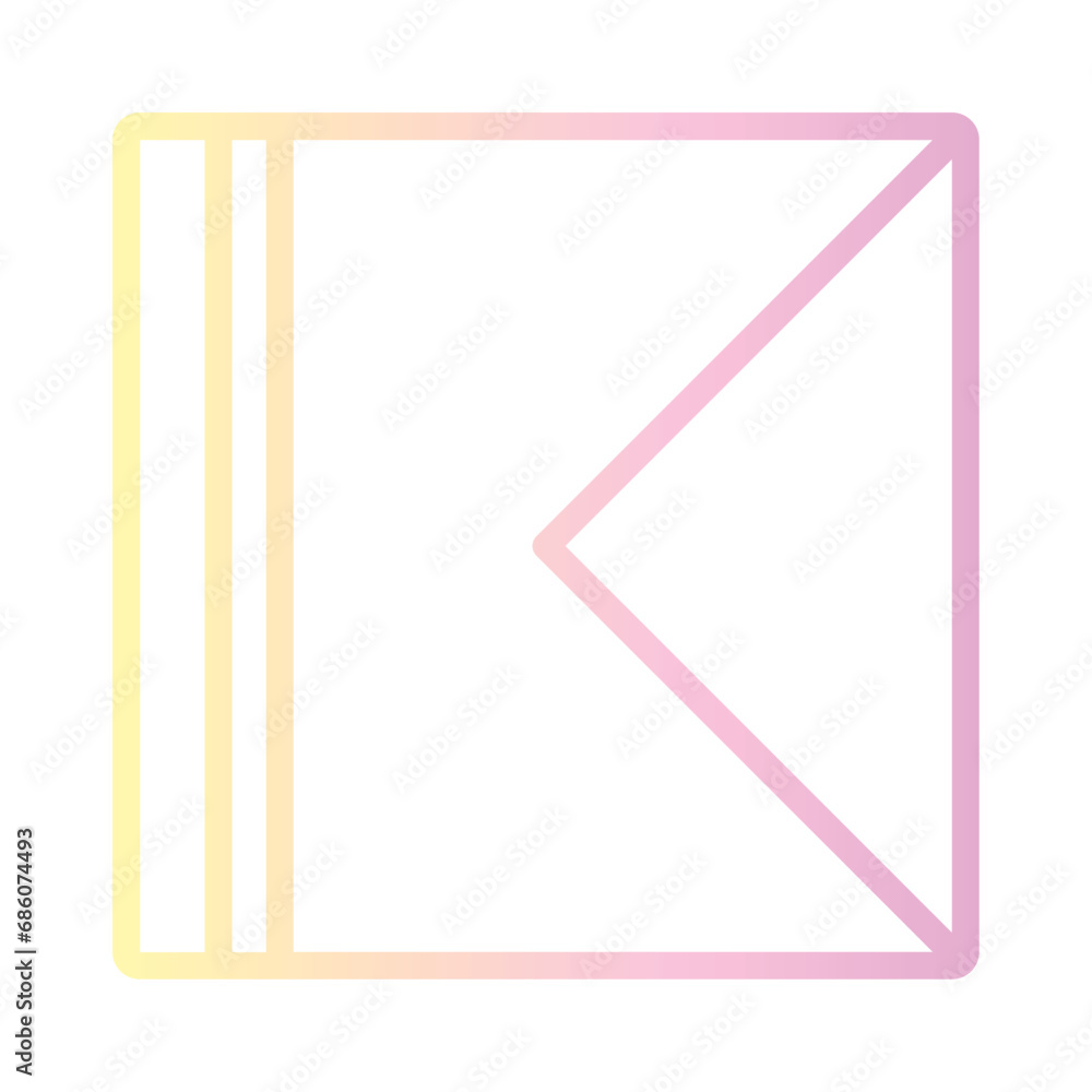 Poster abstract arrow design gradient outline icon