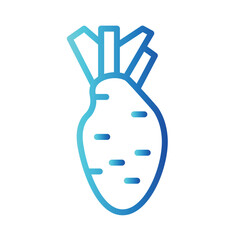 Obraz premium Vegetable Plant Wasabi Gradient Outline Icon