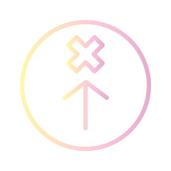 Obraz premium Abstract Arrow Design Gradient Outline Icon