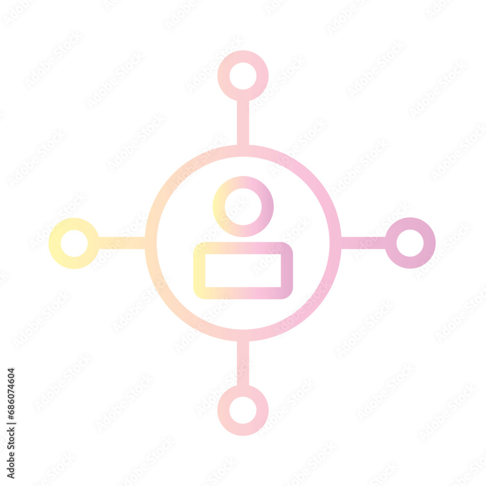 Poster abstract business code gradient outline icon