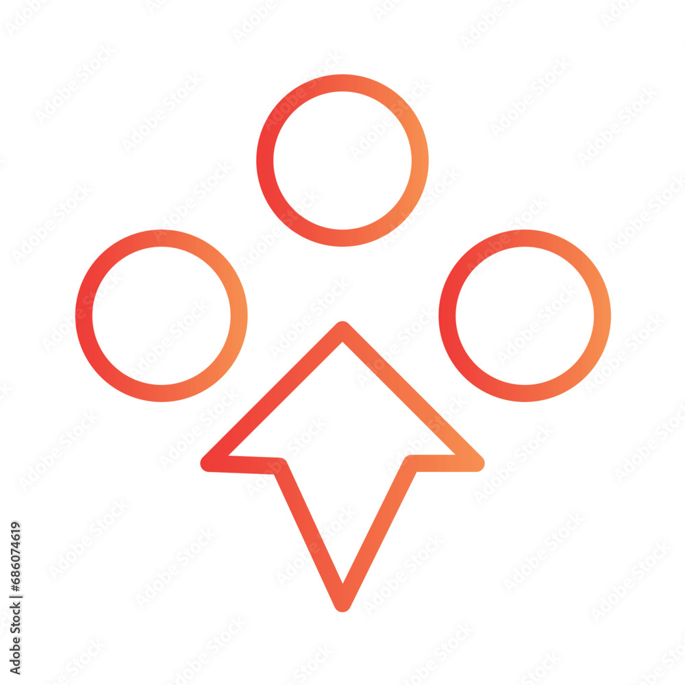 Poster abstract idea process gradient outline icon