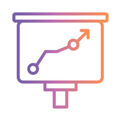 Banner Business Goal Gradient Outline Icon
