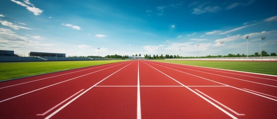 Pristine Running Track. Smooth Surface Ready for Runners