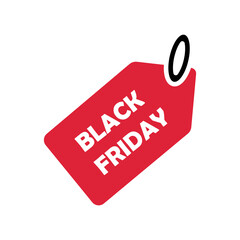 tag icon, black friday on a white background, vector illustration