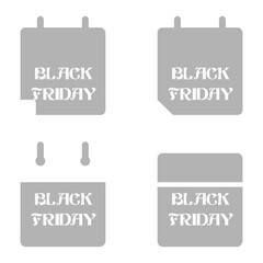 calendar icon, black friday on a white background, vector illustration