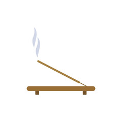 incense stick icon on a white background, vector illustration