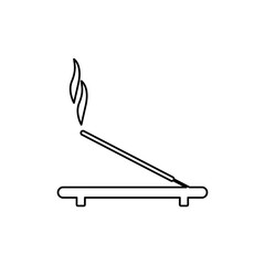incense stick icon on a white background, vector illustration
