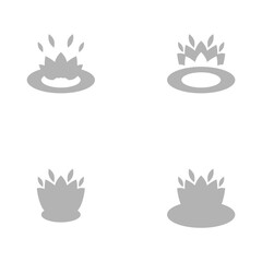 lotus icon on a white background, vector illustration