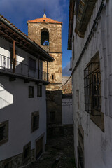 Fototapeta na wymiar Church of Candelario village. Salamanca, Castilla y Leon, Spain.